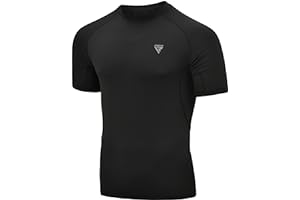 RDX Rash Guard BJJ, Compression Base Layer Top Quick Cool Dry Wetsuit Swimming Vest Men, Surfing MMA Running Cycling Training