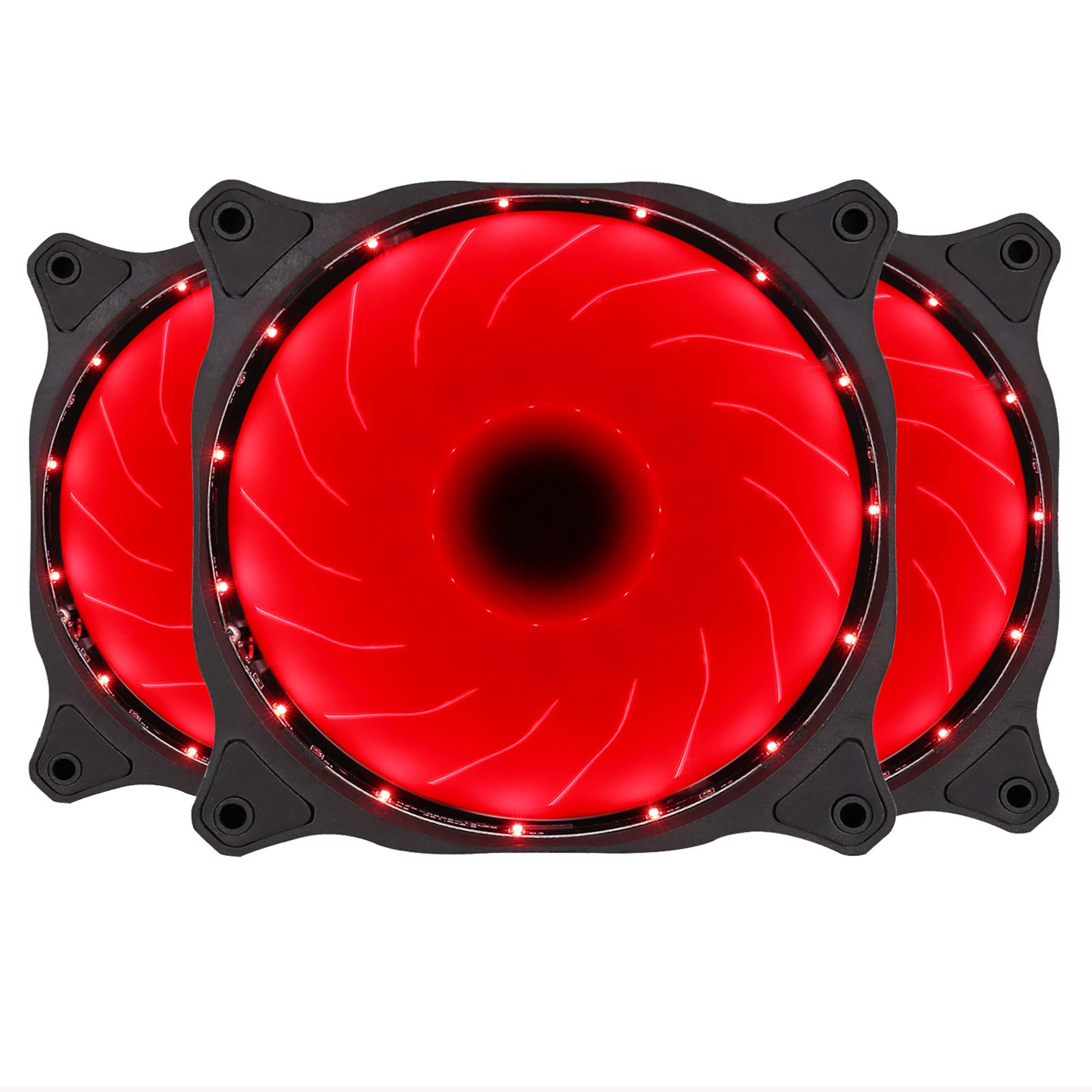 Mua 120mm Computer Fans PC Red LED Case Fan Quiet 12V 3pin Gaming PC ...