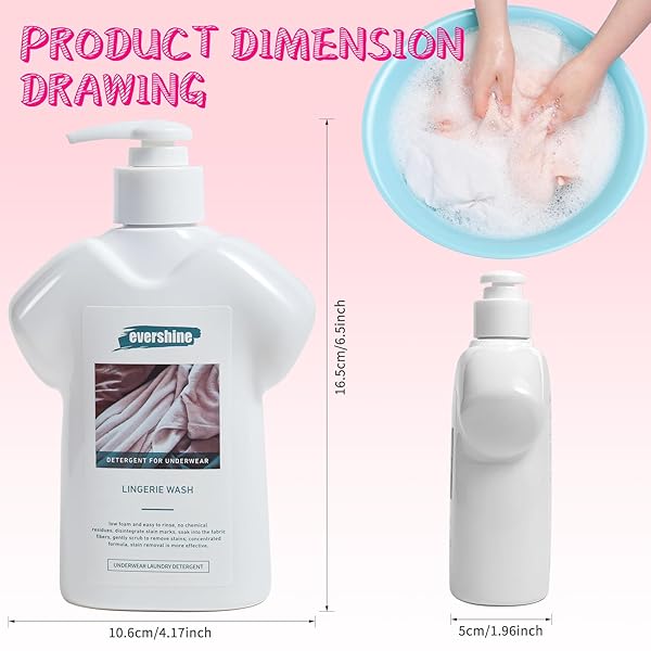 LINGERIE DETERGENT – DOUBLE CONCENTRATED, LADY SCENTED, DELICATE UNDERWEAR CLEANING LIQUID – 10.14 FL OZ (4, ORANGE&LILY)