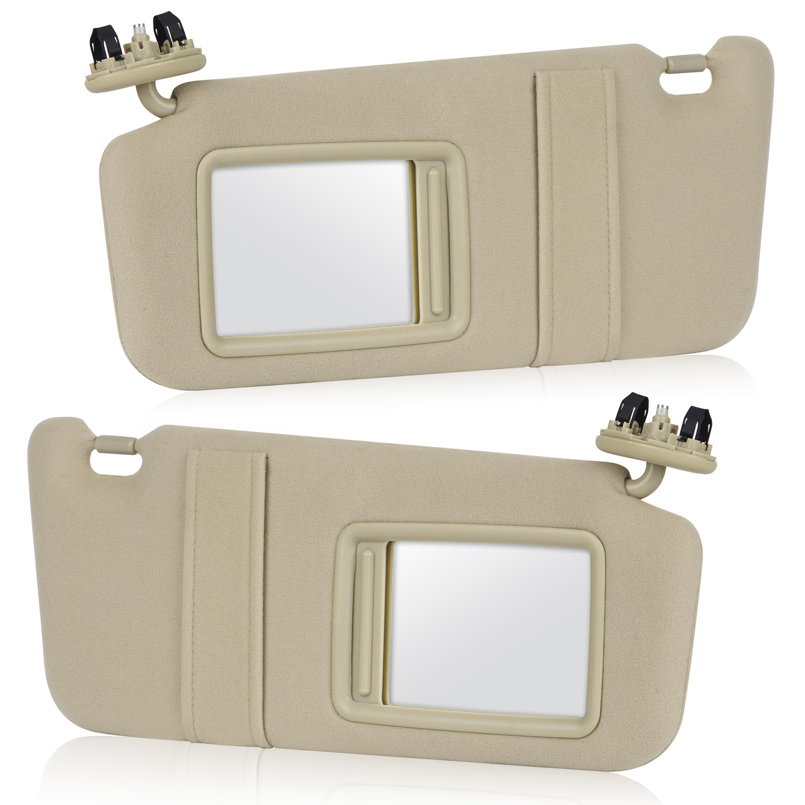 Left Driver & Right Passenger Side Sun Visor SunVisor With - View #2