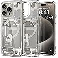 Spigen Ultra Hybrid MagFit Designed for iPhone 15 Pro Case (2023) [Anti-Yellowing] [Military-Grade Protection] Compatible with MagSafe - Zero One Natural Titanium