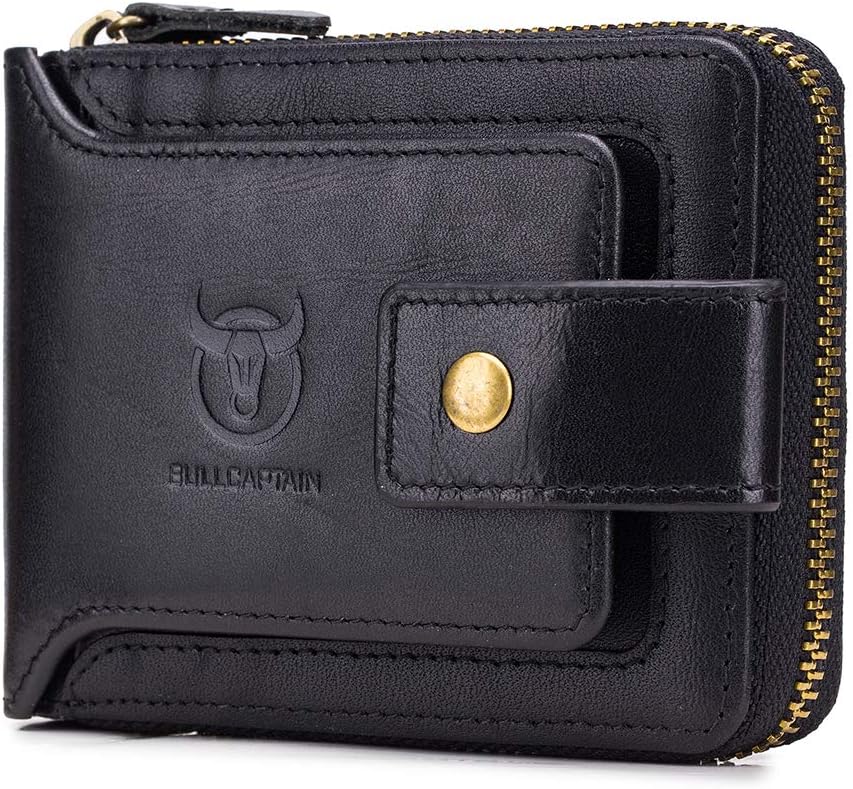 NaSUMTUO Mens Wallet RFID Blocking Minimalist Vintage Cowhide Leather Wallet