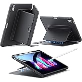 ESR for iPad Air 13 Inch Case M3/M2 (2025/2024), Vertical Stand Cover, Multi Stand Angles, Ultra-Stable Case with Pencil Holder, Flip Series, Black