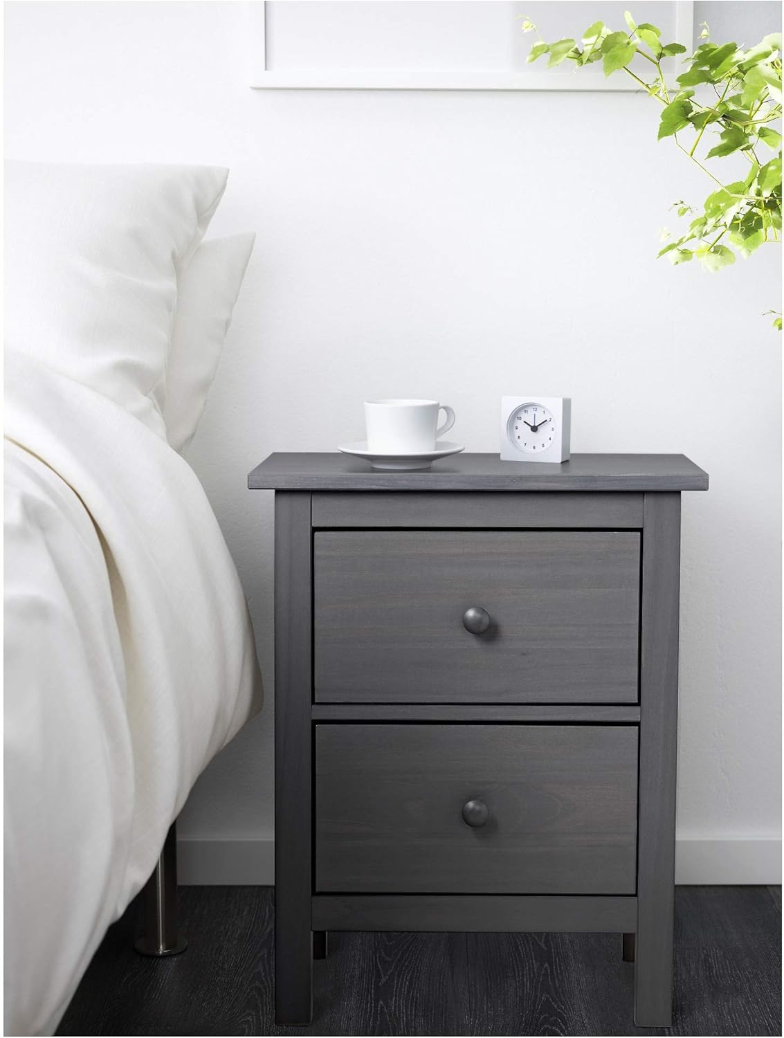 Amazon Com Ikea Hemnes 2 Drawer Chest Gray Dark Gray Stained Furniture Decor