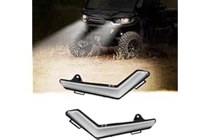 GearUp LED Turn Signal Fang Lights DRL Daytime Running Lights with White Yellow Compatible with Can am Defender 2020-2023