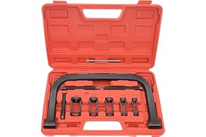 MAHOOMMAKH Valve Spring Compressor, 10pcs Solid Valve Spring Compressor C Clamp Service Kit - Valve Spring Removal Tool for Car, Motorcycle, ATV, and Small Engine Repairs