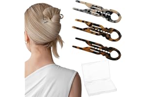 Sunolga 3 PCS Prestige French Hair Pins for Women, Lialys Hair Pins for Thin Thick Hair, Ergonomic Design Hair Accessories, D
