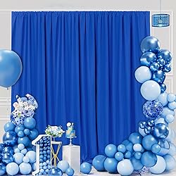 Royal Blue Backdrop Curtains 20ft x 10ft Photo