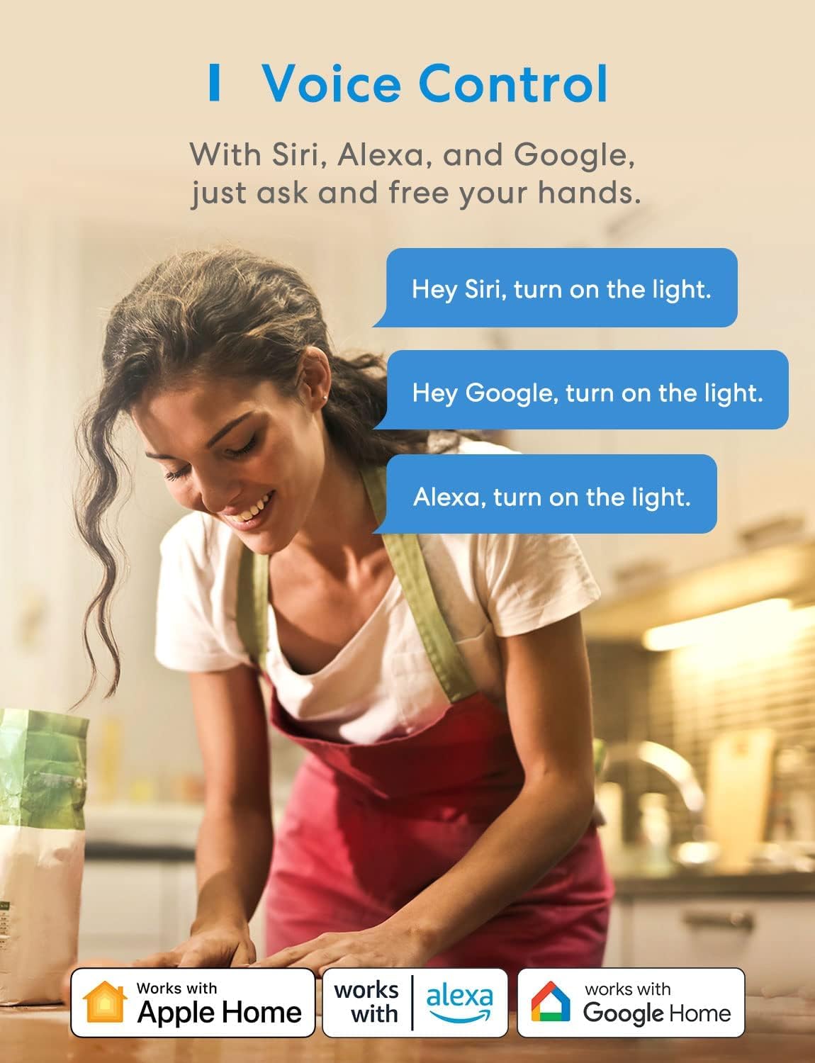 Meross Smart Light Switch Supports Apple HomeKit, Siri, Alexa, Google Assistant & SmartThings, 2.4GHz Wi-Fi Light Switch, Neutral Wire Required, Single Pole, Remote Control Schedule, 1 Pack,White