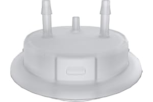 FOXX LIFE SCIENCES VersaCap 53mm (53B) Bottle and Flask Cap Adapters, Tangle Free Hose Barb Adapter, Two 1/8 Inch Barbs for 1/8 Inch ID Tubing, for use with VersaCap 53mm Open Cap