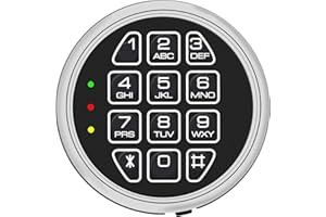 WAH LIN PARTS Gun Safe Replacement Lock Chrome Digital Keypad Electronic Lock, Solenoid Safe Lock Mechanism, 14 Pin DIY Safe Lock