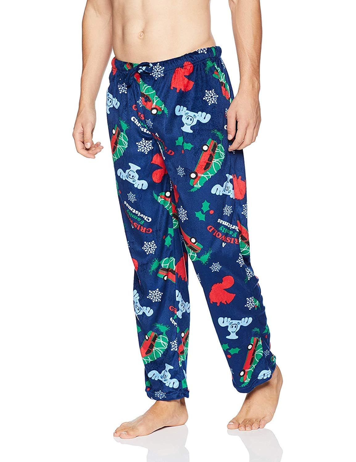 Buy Warner Brothers Men's Christmas Vacation Lounge Pants, Festive Blue
