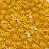 Pinhoollgo 200pcs 11mm Acrylic Star Beads Spacer Beads for DIY Jewelry Making Bracelet Necklace Key Chains Handmade Craft(Gold Yellow)