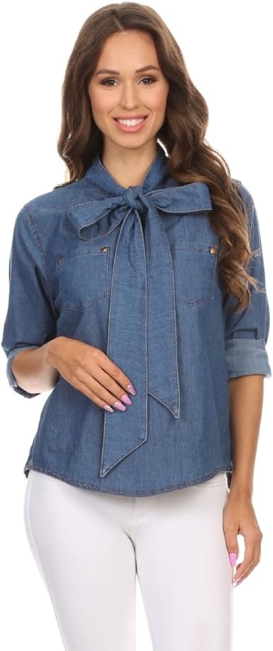 light denim blouse