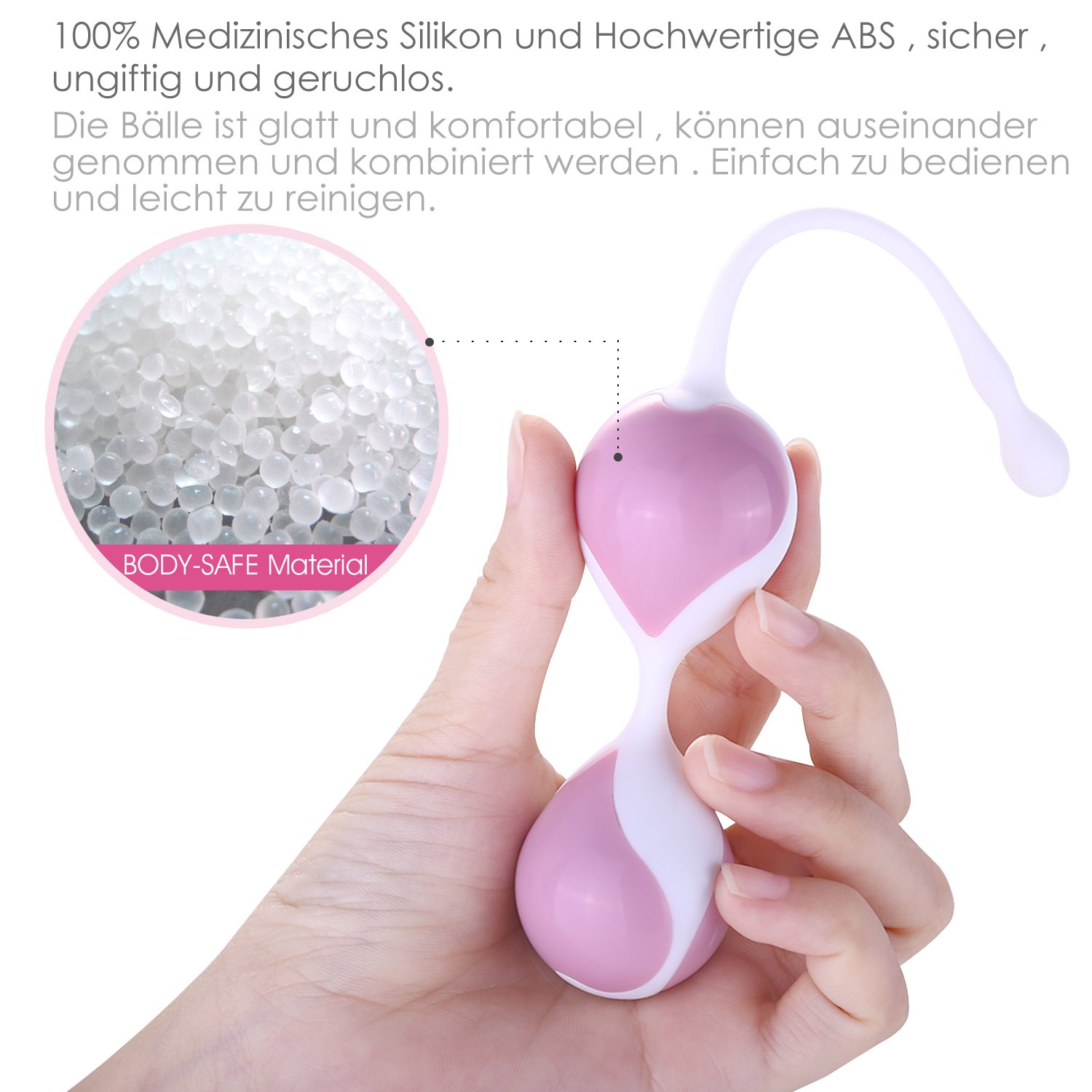 Loveryoyo Louviva Liebeskugeln für Frauen Beckenboden - Medizinisches Silikon - Kegel Übungskugeln - Für Blasen, 200 g