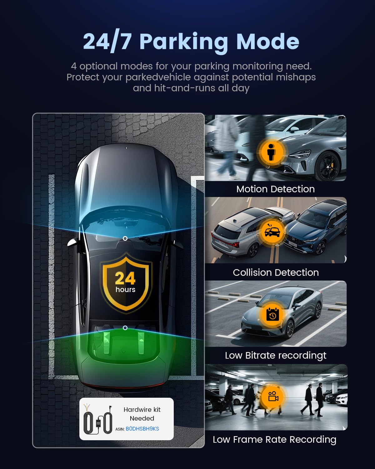 COOLCRAZY Dash Cam Front Rear - 4K+1080P Full HD Dashcam Free 64GB Card, with 5G WiFi GPS, Dual Dash Camera for Cars with 3