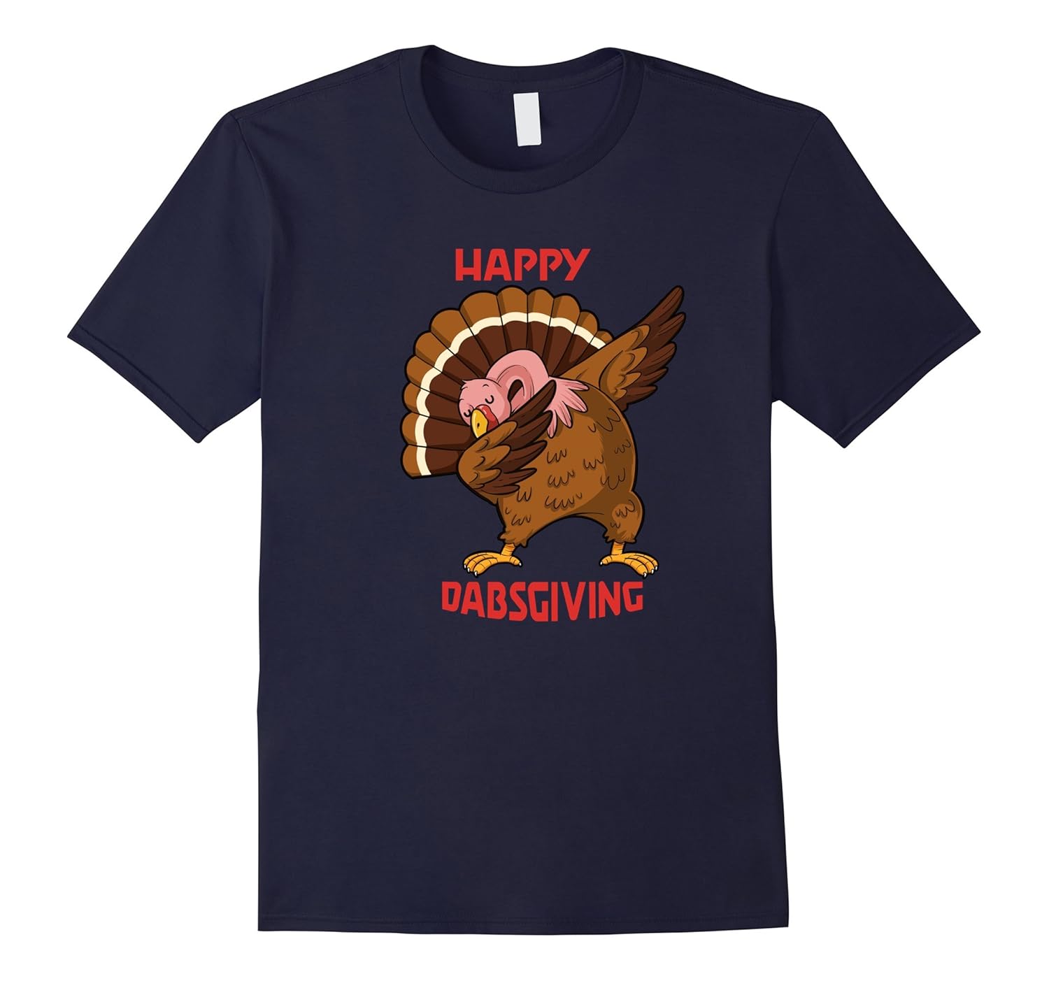 Humorous Dabbing Turkey Thanksgiving - Dab Graphic Tee Shirt-ANZ