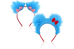 RUODON Lake Blue Feathers Ponytail Headband Feathers Blue Hair Accessories for Costume Cosplay Party School Festivals