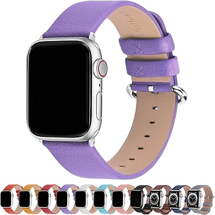 Amazon Fullmosa Apple Watch対応 バンド ベルト アップルウォッチバンド42mm 44mm Apple Watch 6 5 4 3 2 1 Se バンド 本革レザー 交換バンド ラグ付き 42mm 44mm パープル スマートウォッチアクセサリ 通販