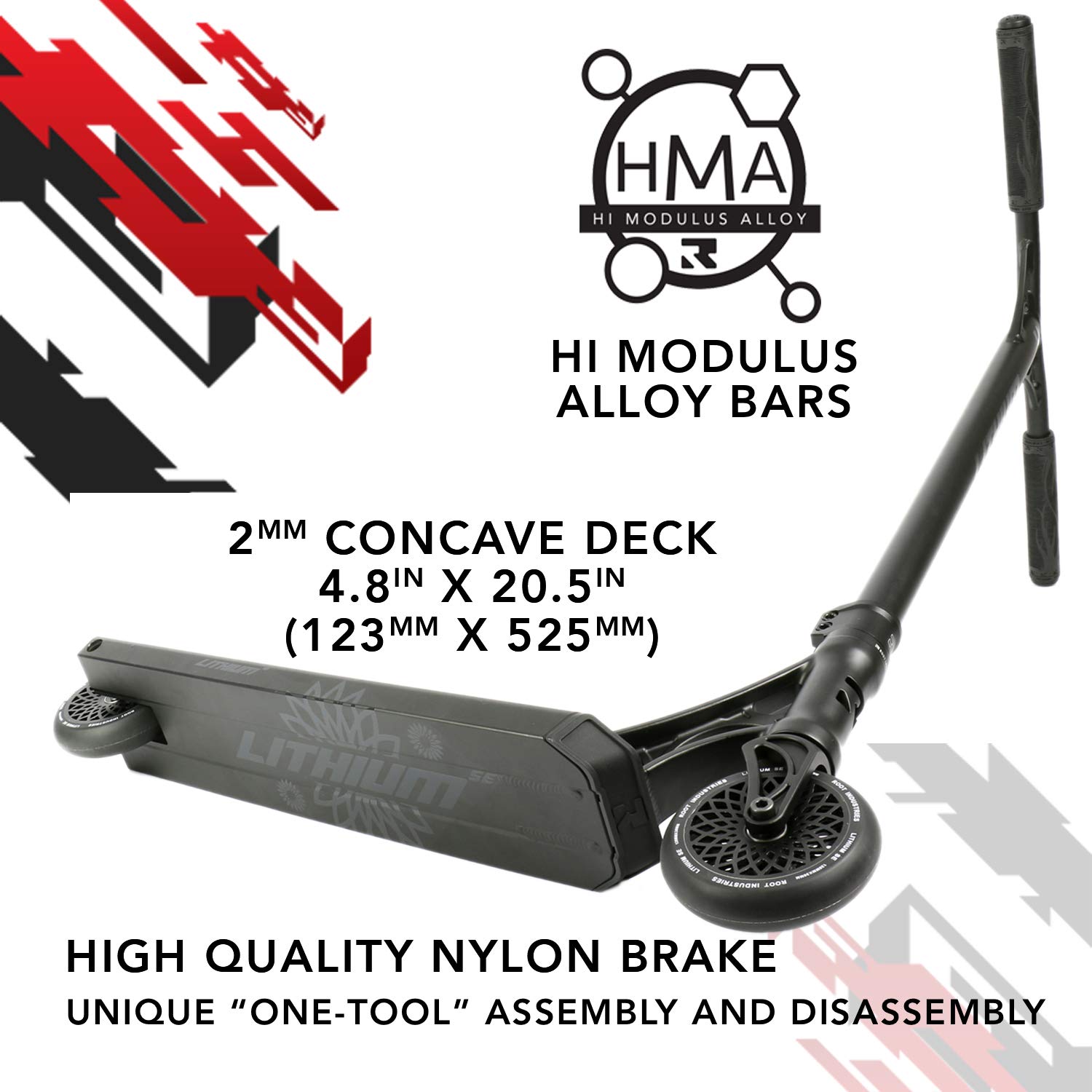 Lithium Complete Pro Scooter - Stunt Trick Scooter for Kids and Adults - Professional Ready to Ride for Any Age Rider - Pro Deck and Wheels