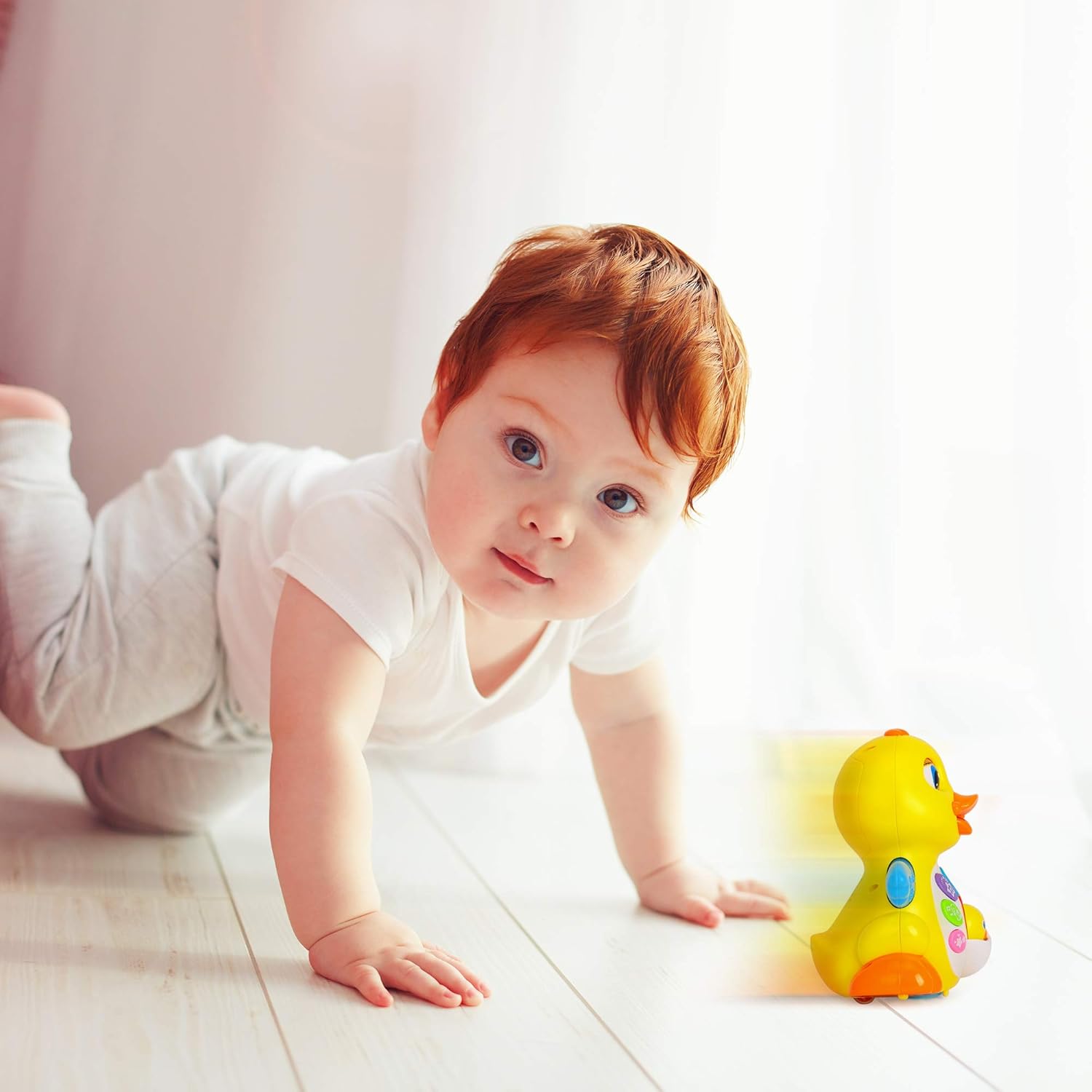 Dancing Duck w/ Lights and Music – Toddler Learning Duck Toy Plays 7 Happy Tunes, 3 Sound Effects, Waddles and Dances – Baby Musical Toys for Toddlers 18+ Months Old: Toys & Games