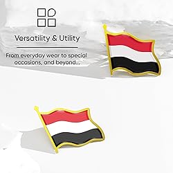 Yemen Flag Lapel Pin - Enamel Metal National Badge