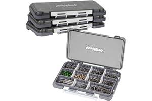 QualyQualy Fishing Tackle Box, Small Tackle Box Organizer with Removeable Diveders, 2 in 1 Mini Fishing Hook Organizer, Plast