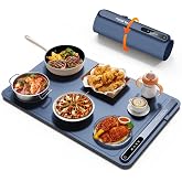 Warming Mat for Food (24"x16") - iTRUSOU 3-Year Classic Electric Warming Tray with 3-Level Temp Control, Rapid Heating 250W Energy-Saving - Rollable Large Food Warming Mat for Parties &amp; Buffet