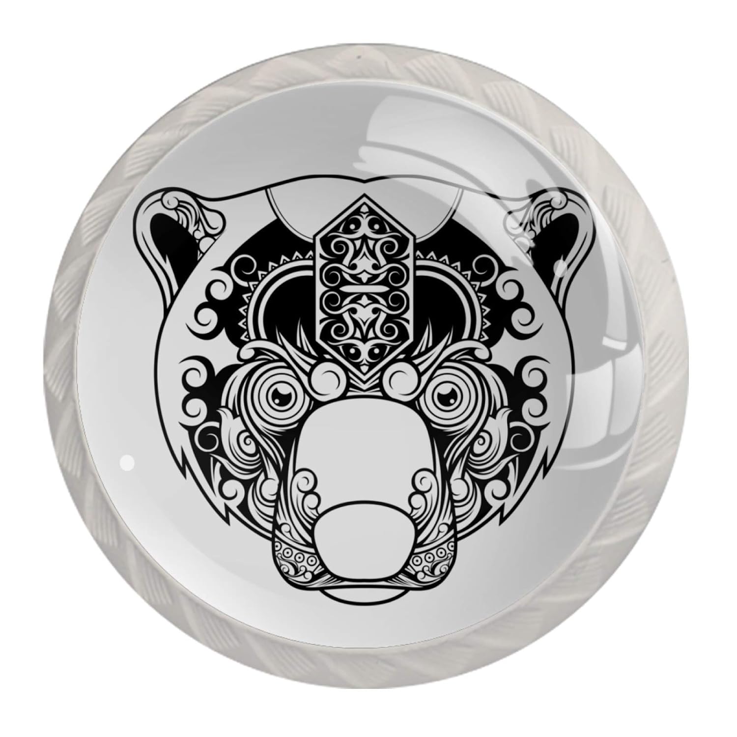 Kleiderschrank Knöpfe Schwarzweiss-Bärenkopf Schrank Küche Home Knobs