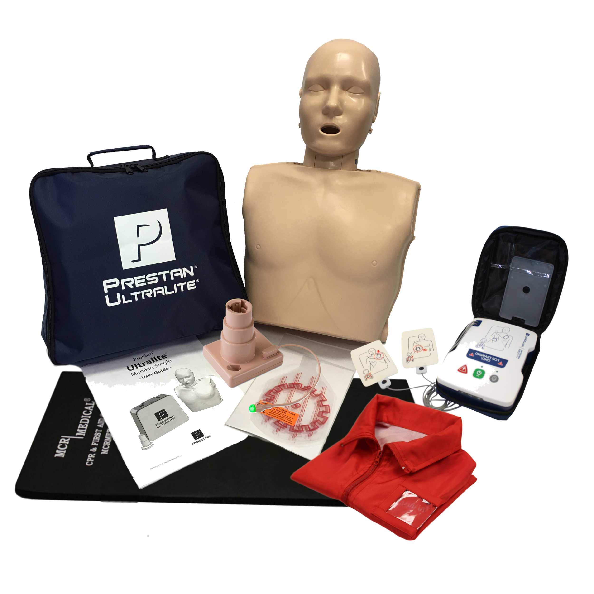 Photo 1 of MCR Medical PRESTAN CPR Training Kit w Prestan Ultralite Manikin w Feedback, UltraTrainer, MCR Accessories