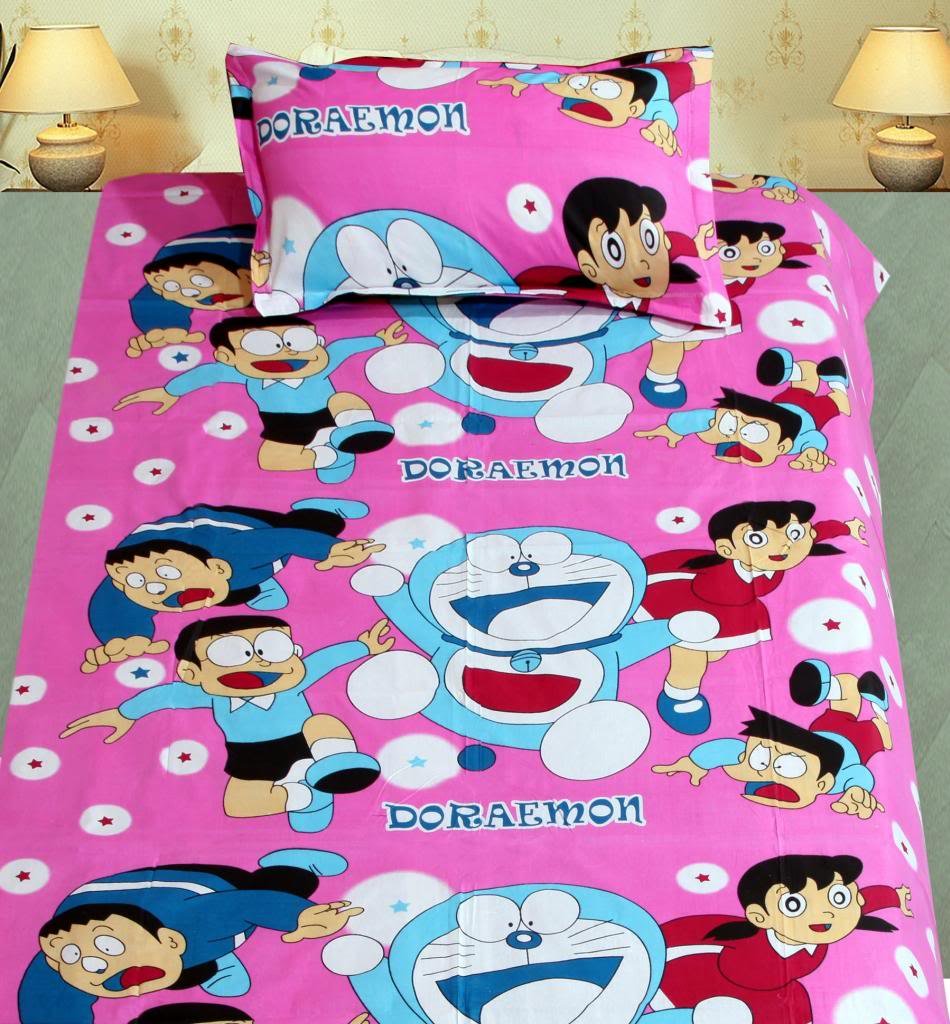 Buy Cotton Doremon Single Bedsheet &pillow coverbedsheets/bed sheet