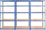 BiGDUG Heavy Duty Garage Shelving Unit 3 Bay 179x90x60 cm 200 kg per Shelf view 3