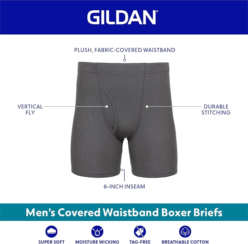 Men's Covered Waistband Boxer Brief Multipack
