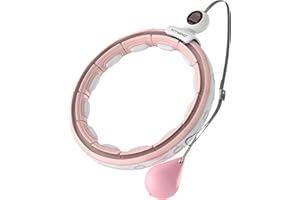 FITMIND Upgraded Silent Hoop Weighted Workout Hoop for Weight Loss,Smart Weighted Fitness Circle with Counter，Exercise Hoops for Women Adults and Beginners，Abs Workout