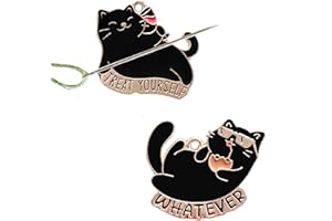 HENYANMHXH Cats (2 Pieces) Needle Minder Magnetic Needle Keeper for Cross Stitch Embroidery Sewing Needle and Pin Holders