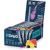 DripDrop Hydration Packets - Bold Variety Pack - Single Serve Electrolytes Powder Drink Mix - Watermelon, Berry, Lemon, Orange - Non-GMO, Gluten Free, Vegan - 80 Sticks