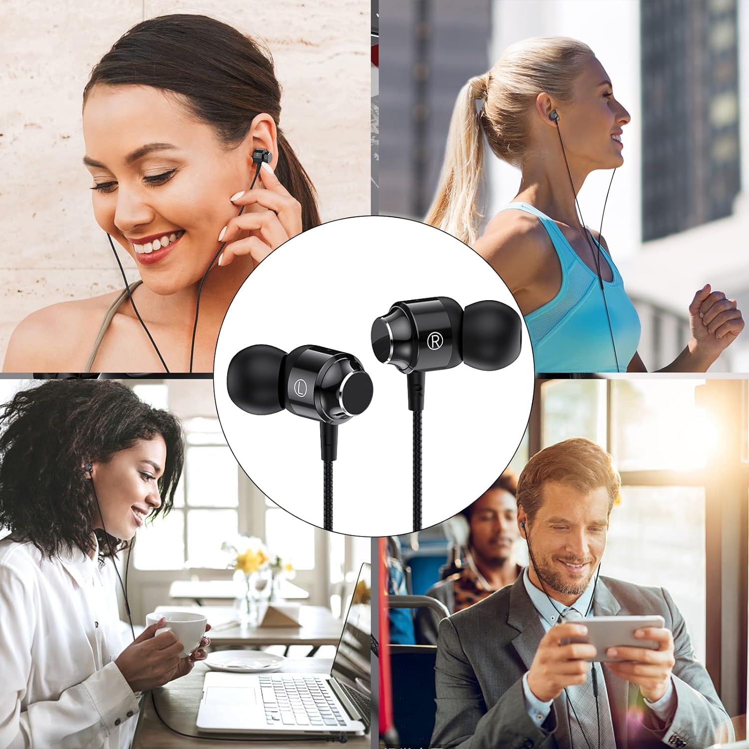 2 Pack USB C Headphones,USB C Wired Earphones with Microphone,Type C Earbuds Compatible with iPhone 15 Pro Max Plus iPad Pro Pixel 8 7 6,Samsung Galaxy S23 Ultra S22 S21 FE S20 A53 A54