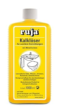 ruja Kalklöser 1 Liter | Badreiniger Konzentrat gegen Kalk, Urinstein, Zementschleier und Wasserflecken | für den gesamten Sa