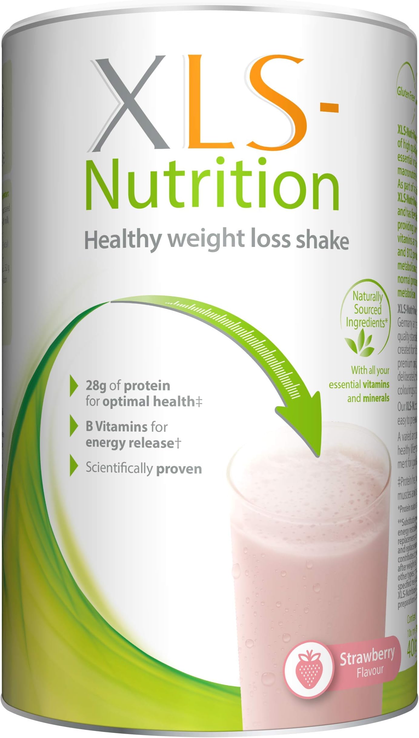 XLS-Nutrition Meal Replacement Shake, 10-Portions, Strawberry