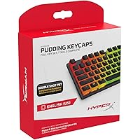 HyperX Pudding Keycaps - Double Shot PBT Keycap Set with Translucent Layer, for Mechanical Keyboards, Full 104 Key Set, OEM P