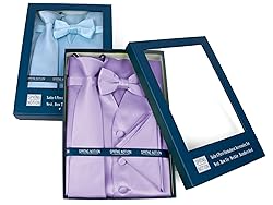 Spring Notion Boys' 4-Piece Satin Tuxedo Vest Set