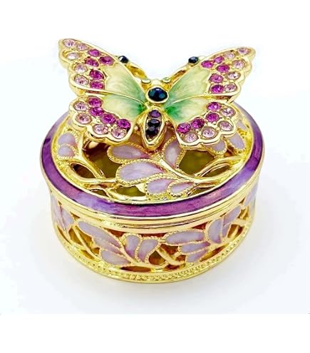 Boîte à Bijoux Papillon Transparente - Organisateur Boucles D'oreilles, Décoration élégante Pour Coiffeuse