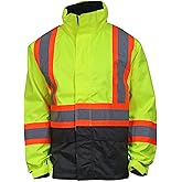 Helly Hansen Alta Shell Jacket - Breathable High Visibility Rainwear - Sailing Rain Jacket for Men with Detachable Hood
