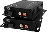 ADNET RCA Audio Fiber Converter Extender Kit 2 Ch L/R Stereo Single Mode SM 2km view 8