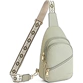 GAEKEAO Sling Bag for Women Crossbody Purse Vegan Leather Fanny Pack Chest Bag Small Backpack for Travel Sport Vacation