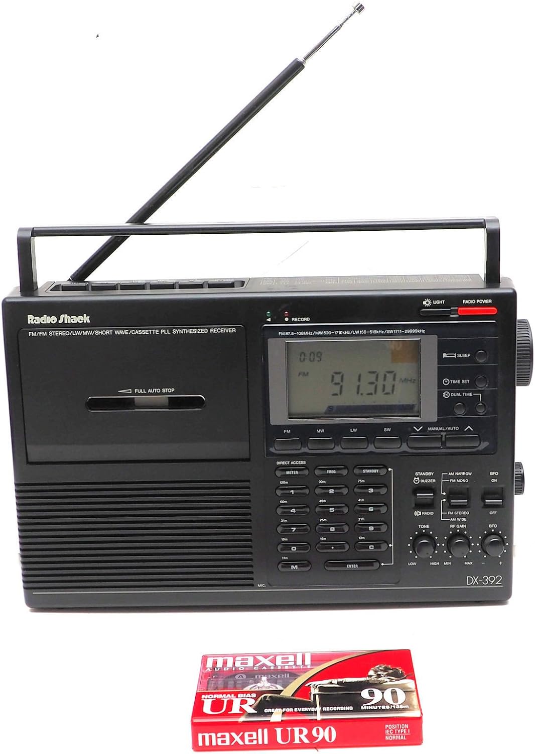 RS DX392 (ATS818CS) AM FM SHORTWAVE BFO SSB RADIO + CASSETTE PLAYER
