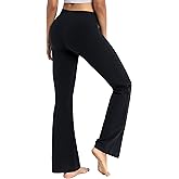 BUBBLELIME 29"/31"/33"/35"/37" 3 Styles Women's High Waist Bootcut Yoga Pants Basic/Side Pockets Tummy Control Workout Flared- Black X-Small-33 Inseam