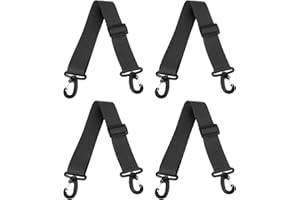 PATIKIL 80cmx3.8cm Roller Skate Leash, 4 Pack Adjustable Ski Boots Carrier Strap for Roller Skates, Ski Boots, Ice Skates, Black