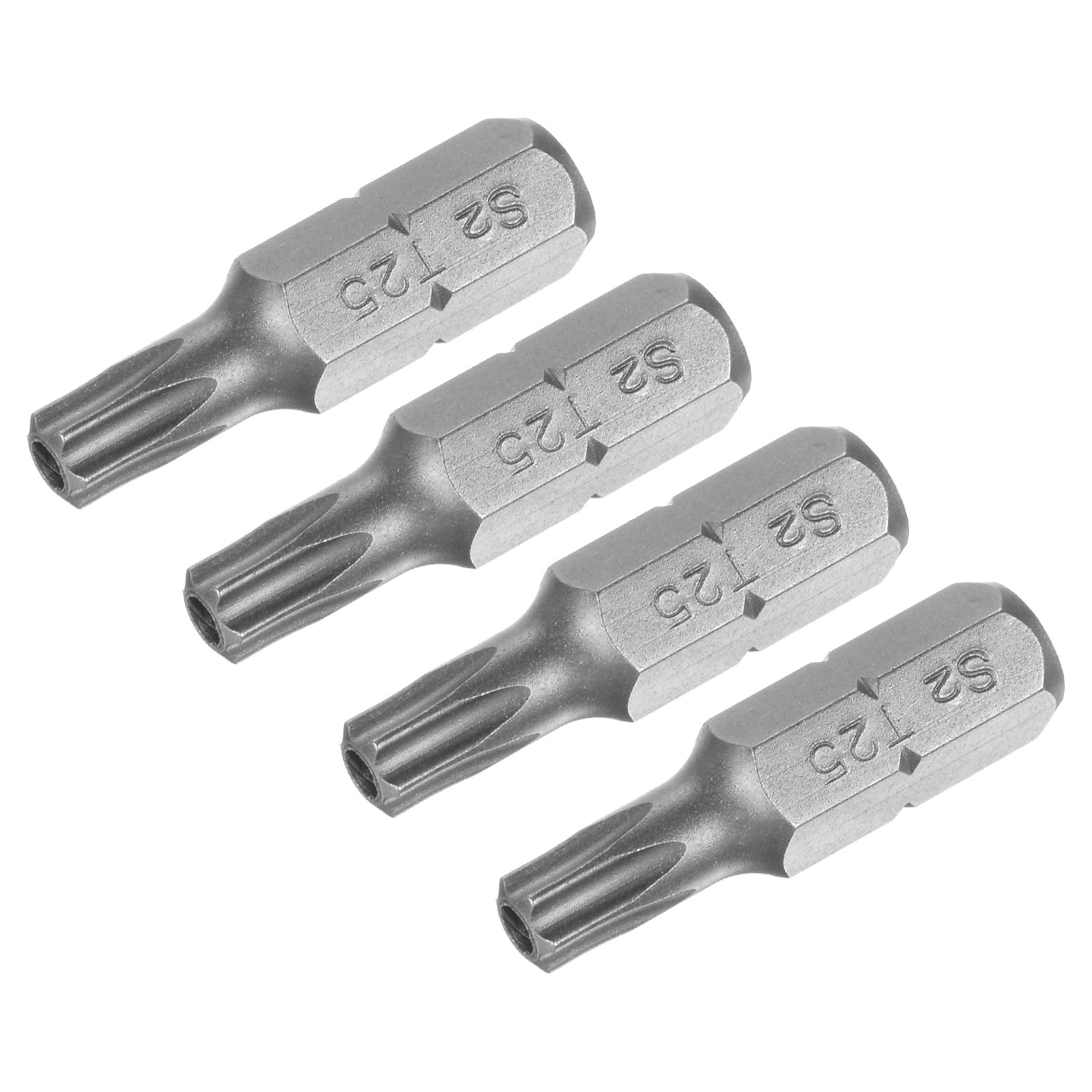 uxcell Torx Bits 1/4 Inch Hex Shank 25mm Length Magnetic Screwdriver T25 Screw Driver Bit S2 Alloy Steel 4pcs