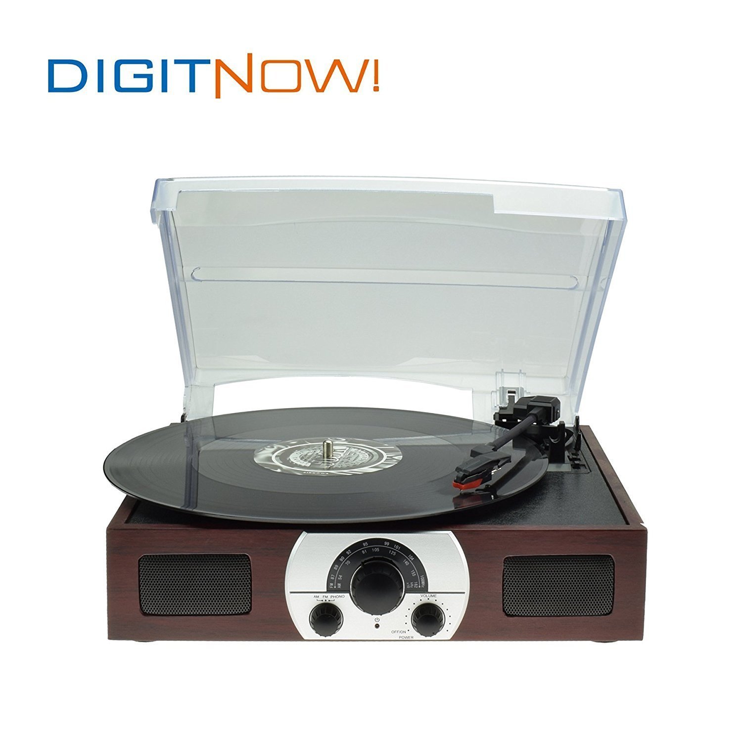 DIGITNOW! tocadiscos estéreo plato giradiscos plato vinilo de velocidades con altavoces incorporados